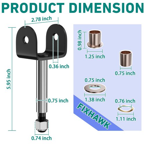 FIXHAWK Club Car Front End King Pin Repair Kit,Suitable for Club Car DS 1981-Up Golf Cart.Replace OEM# 1016386 1010150 1016389 8067 7048