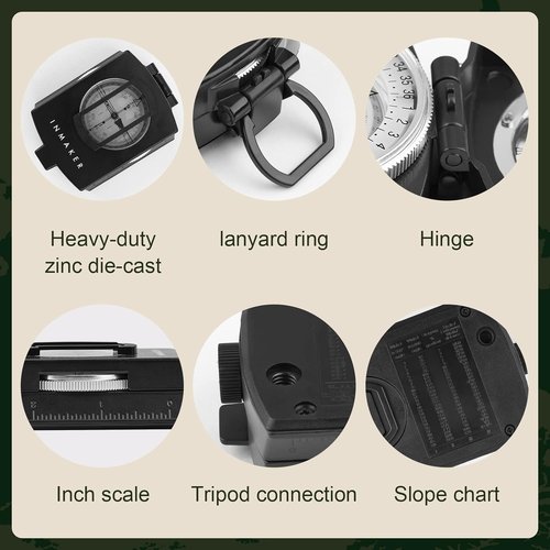 INMAKER Luminous Compass - Essential Hiking Tool with Survival Whistle | Perfect Gift for Kids