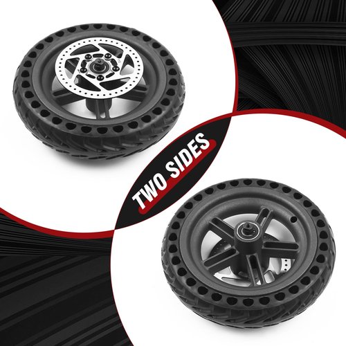 DTNESS 8.5 Inches Scooter Wheel Hub Tyre, Electric Scooter Wheels Replacement Tire, Honeycomb Solid Rear Tire with Disc Brake and 3 Installation Tools, for Mijia M365 Xiaomi/1S