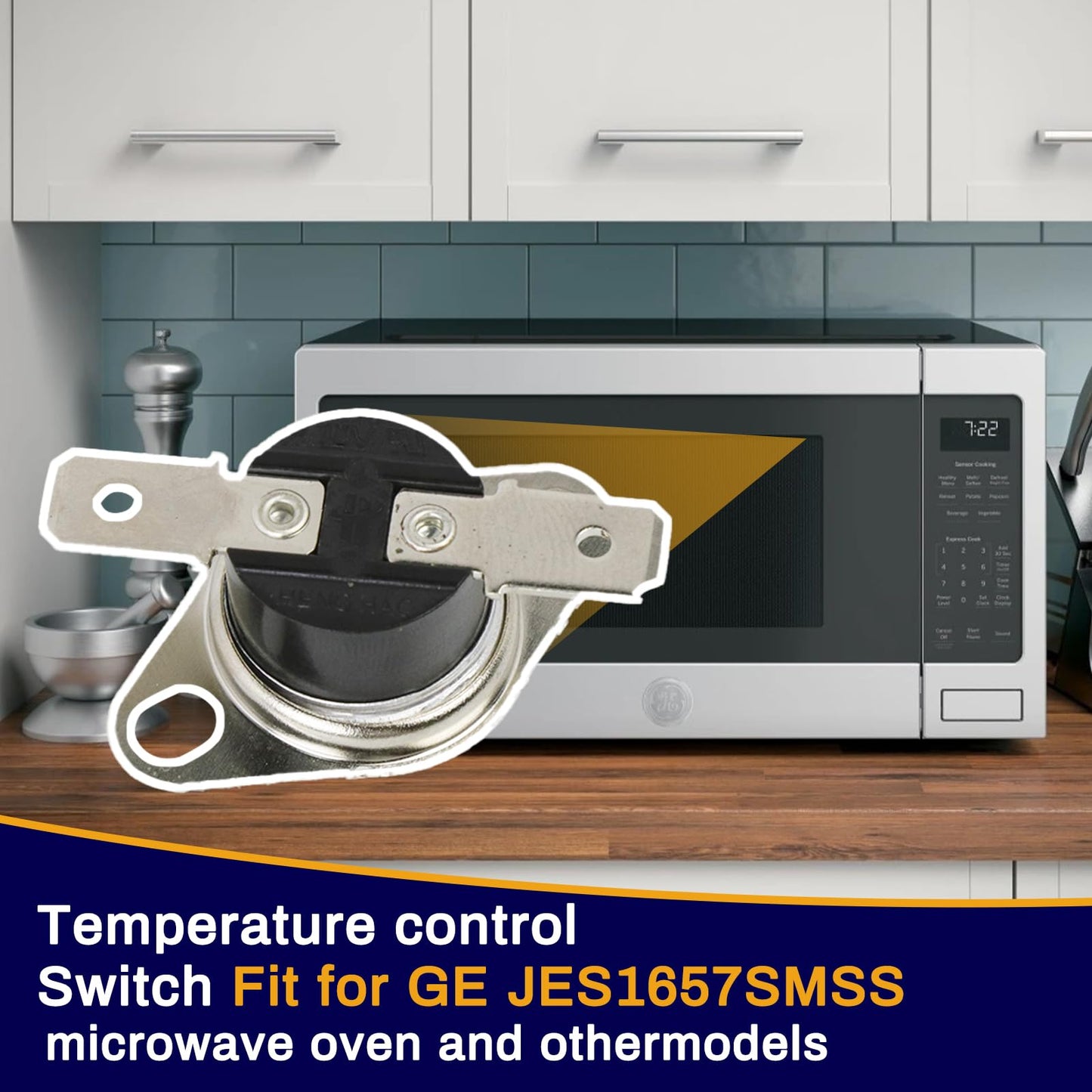 KSD201 110-0 - Microwave Oven Thermostat Fit for GE JES1657SMSS Temperature Control Switch