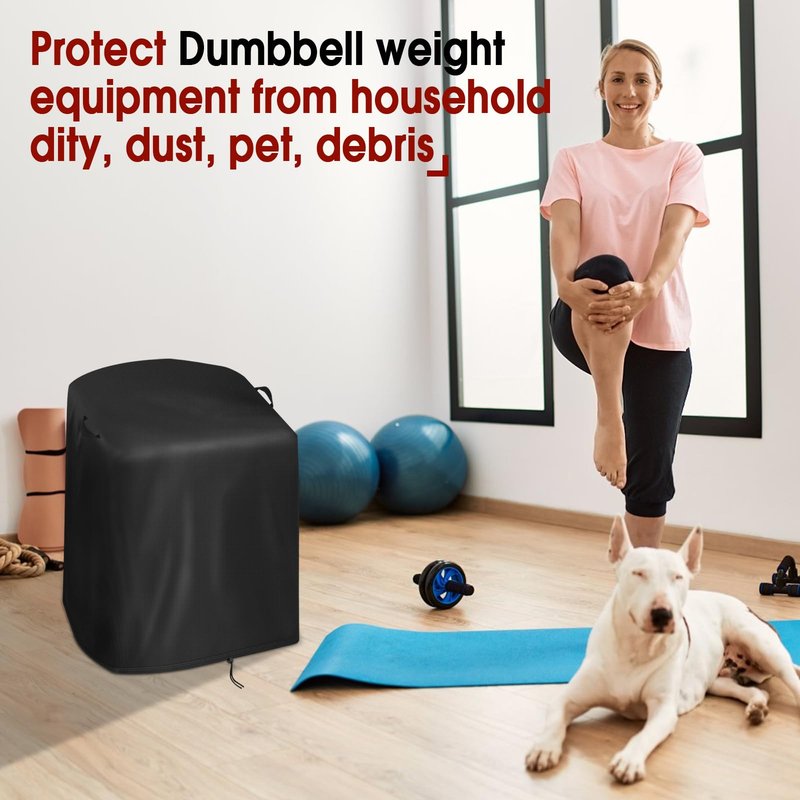 Aidetech Dumbbell Rack Cover for POWERBLOCK Large Column Stand, Dust-Proof Strength Training Dumbbell Racks Cover Waterproof Dumbbell Weight Rack Covers for Home Gym-22 L x 18 W x 30 H inch