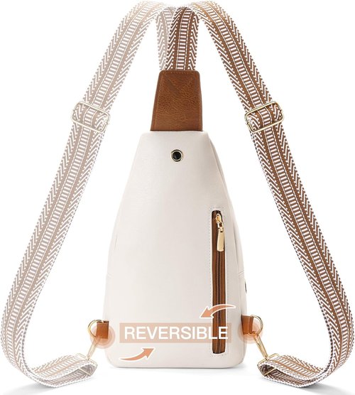 GAEKEAO Sling Bag - Stylish Vegan Leather Crossbody Fanny Pack | Travel Chest Bag for Women