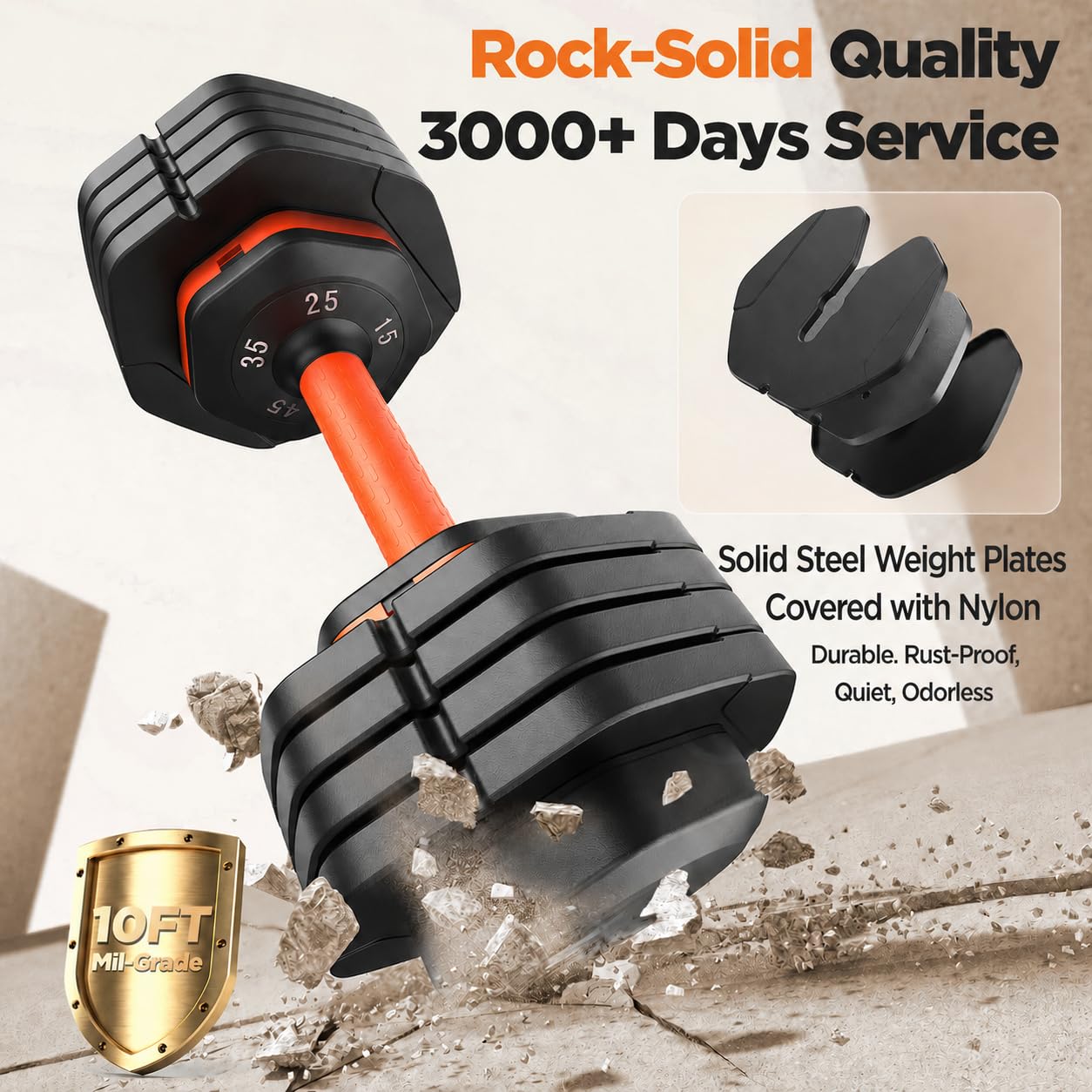 2026 FDB2 Updated Adjustable Dumbbell Set of 2, 5-in-1 Weights Dumbbell Set with Storage Box, 55lbs Adjustable Weights with Anti-slip Silicone Grip, Weight Set For Home Gym Suit both Men and Women