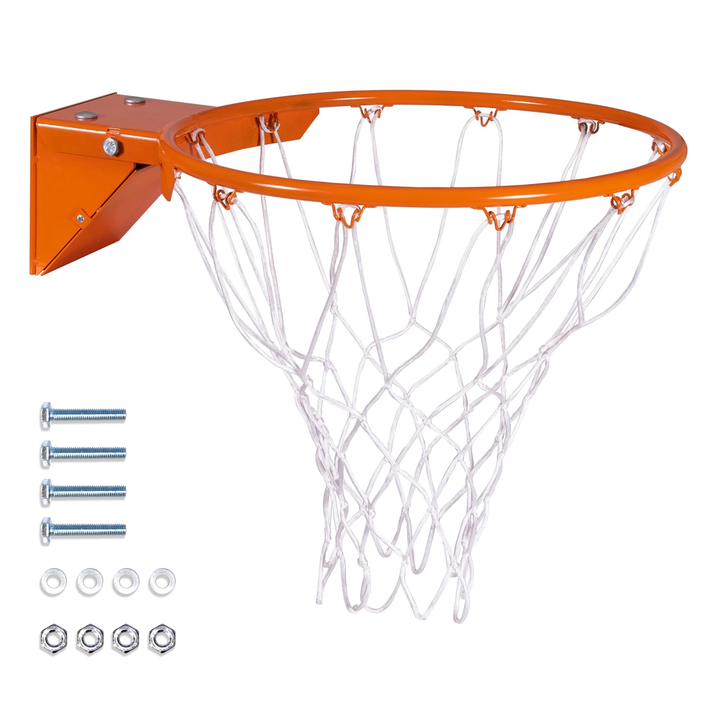 GoSports Universal Regulation 18" Steel Basketball Rim - Choose from Fixed or Breakaway - Use for Replacement or Garage Mount