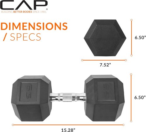 CAP Barbell Coated Dumbbell Weights - Versatile Options in Pairs & Sets for Home Gym