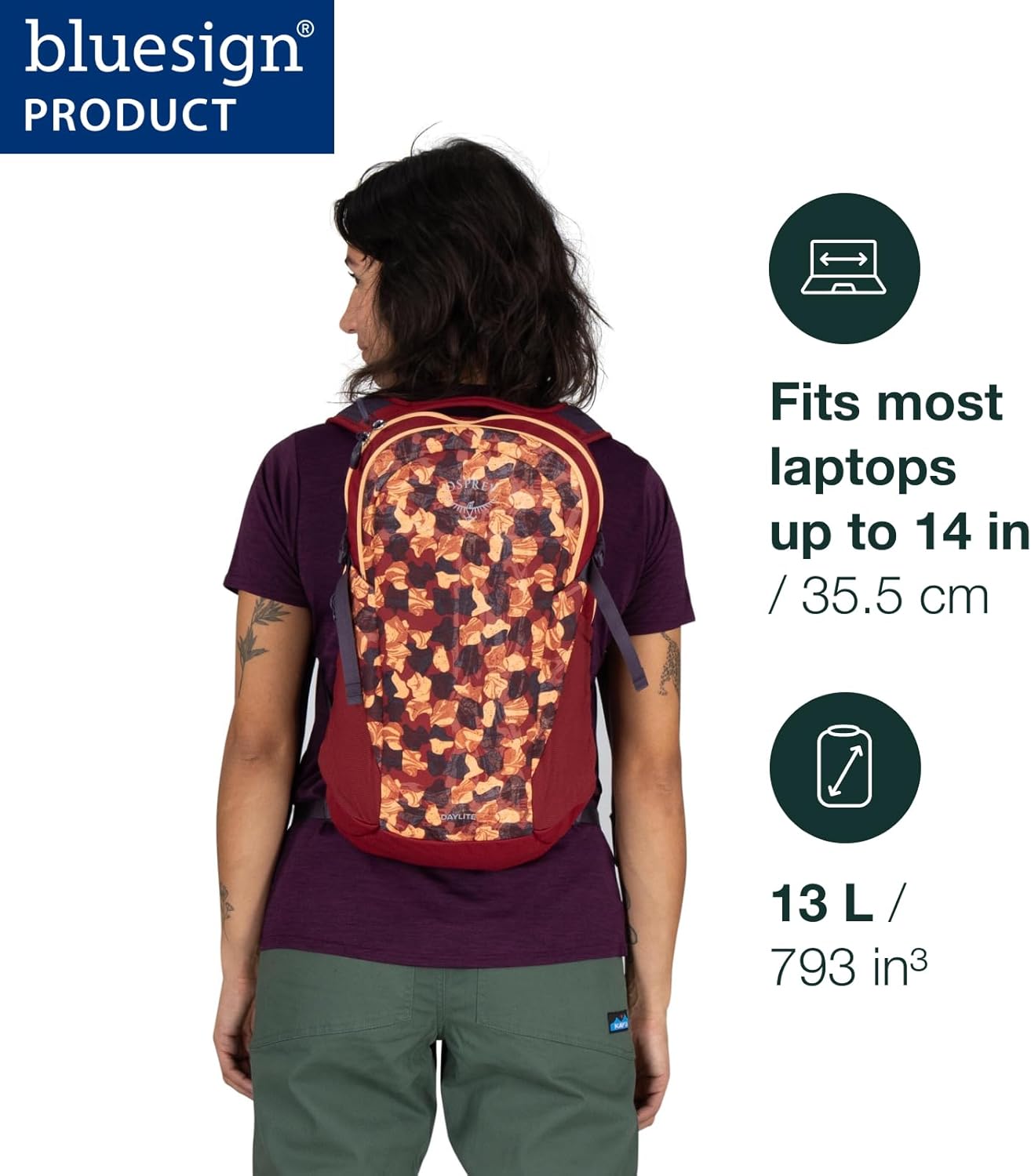 Osprey Daylite Commuter Backpack - Lightweight Everyday Bag with Laptop Sleeve & Water Bottle Pockets