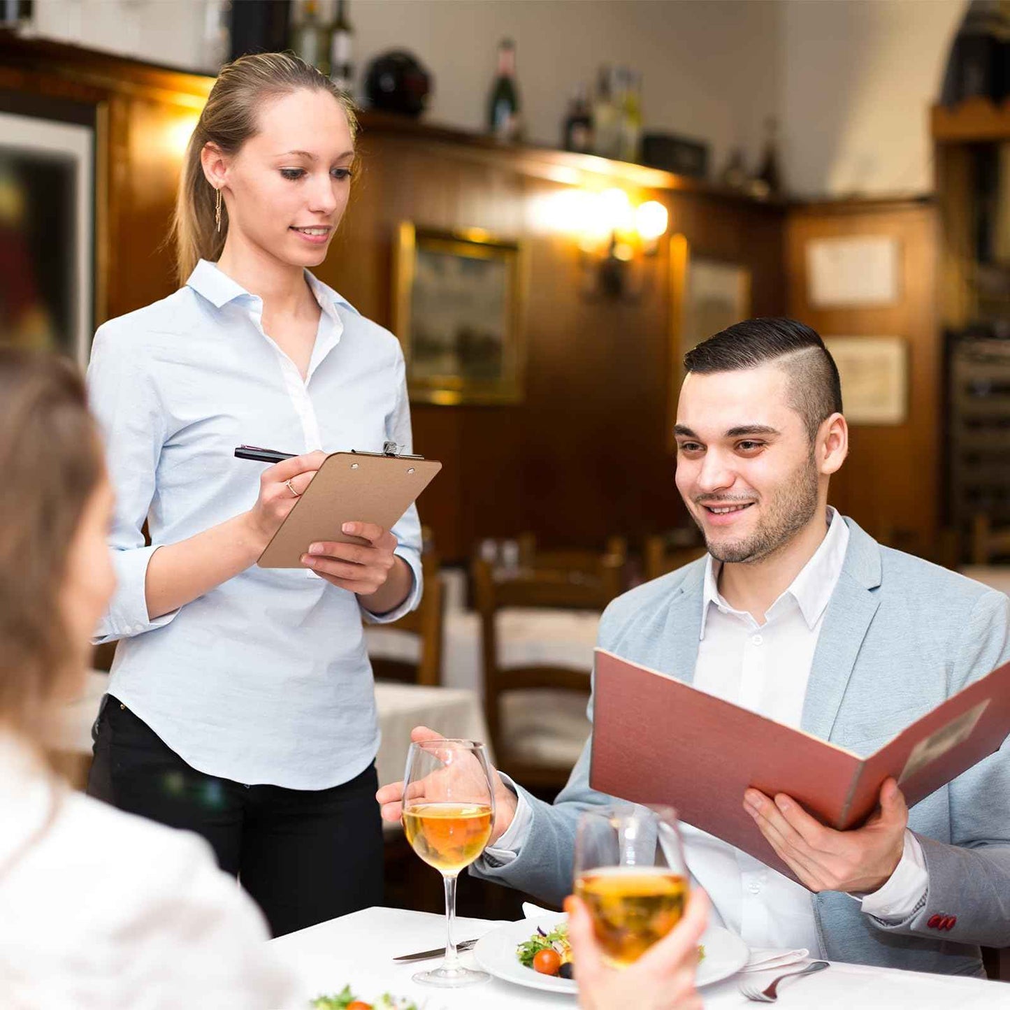 Sabary 24 Pack Mini Clipboards Bulk with Pen Holder 6x9 Small A5 Memo Size Clipboards Wood Note Boards Heavy Duty Hardboard Check Presenters for Restaurant Office Business Supplies (Pen Not Included)