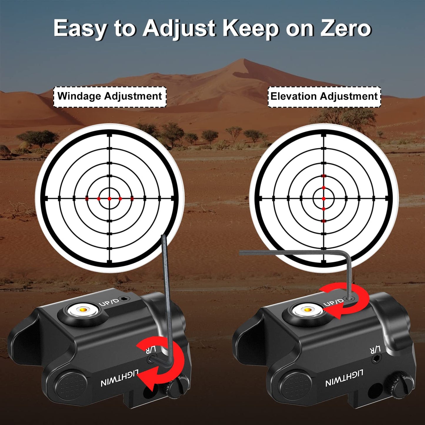 LIGHTWIN Red Laser Sight, Aluminum Ultra Low Profile Compact Picatinny Mount Red Dot Sight, Strobe Mode Available, Magnetic USB Rechargeable Red Beams for Taurus G2c G2s G3 G3c