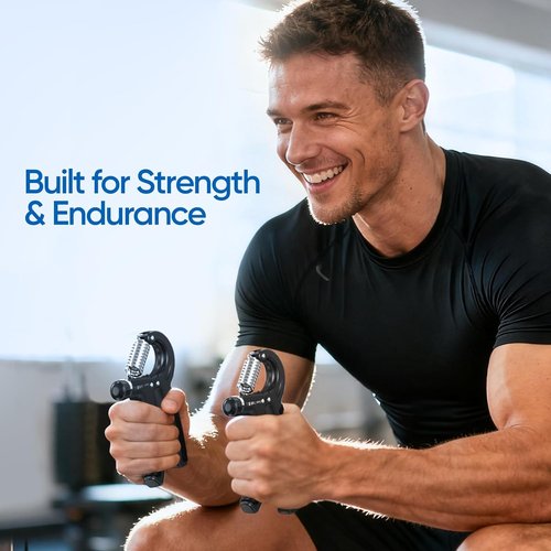 FitBeast Grip Strength Trainer - Adjustable Hand Grip Strengthener for Rehab & Strength Training | 10-132 lbs Resistance