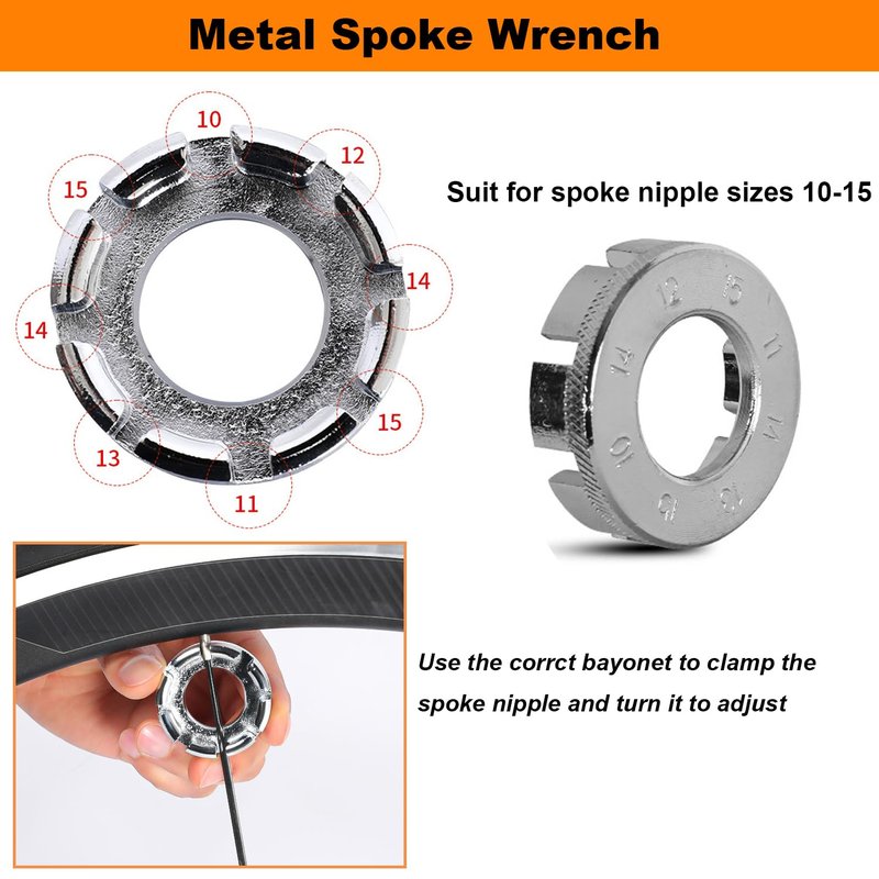 Bike Repair Tools Kit, 9Pcs Professional Bicycle Crank Tool, Bike Link Plier, Chain Breaker, 3-in-1 Cassette Remover Wrench, Crank Puller Extractor, Bottom Bracket Freewheel Remover, Hub Cone Wrench