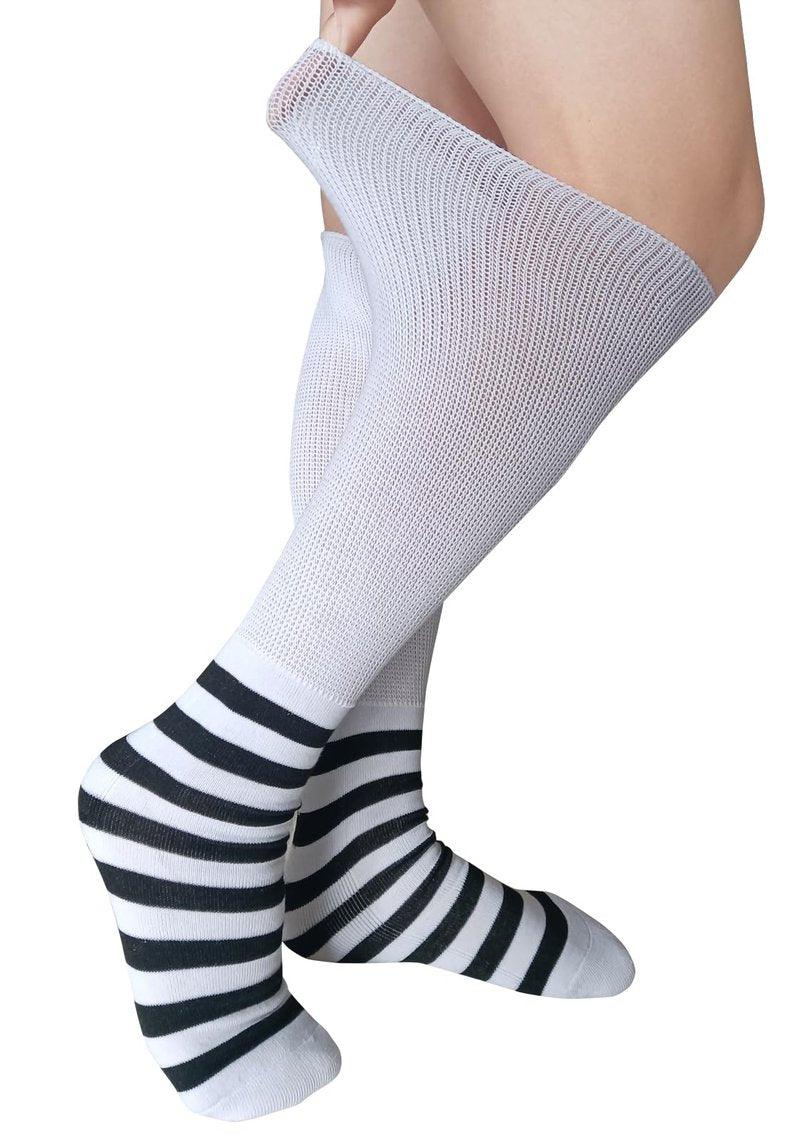 CIRZUEX 2 Pairs Walking Boot Socks Replacement Liner for Air cast Walking Boot Fracture Surgical Orthopedics Socks Knee High