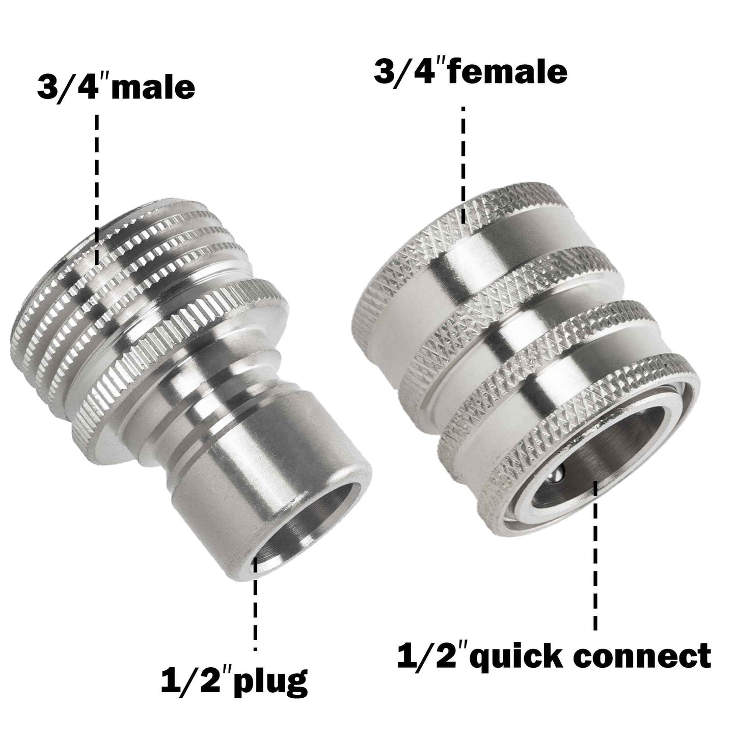 Hourleey Pressure Washer Adapter Set, Stainless Steel Quick Disconnect Kit with M22 Metric Male Thread Quick Connector, M22 Swivel to 3/8'' Quick Connect, 3/4" to Quick Release, 8 Pack