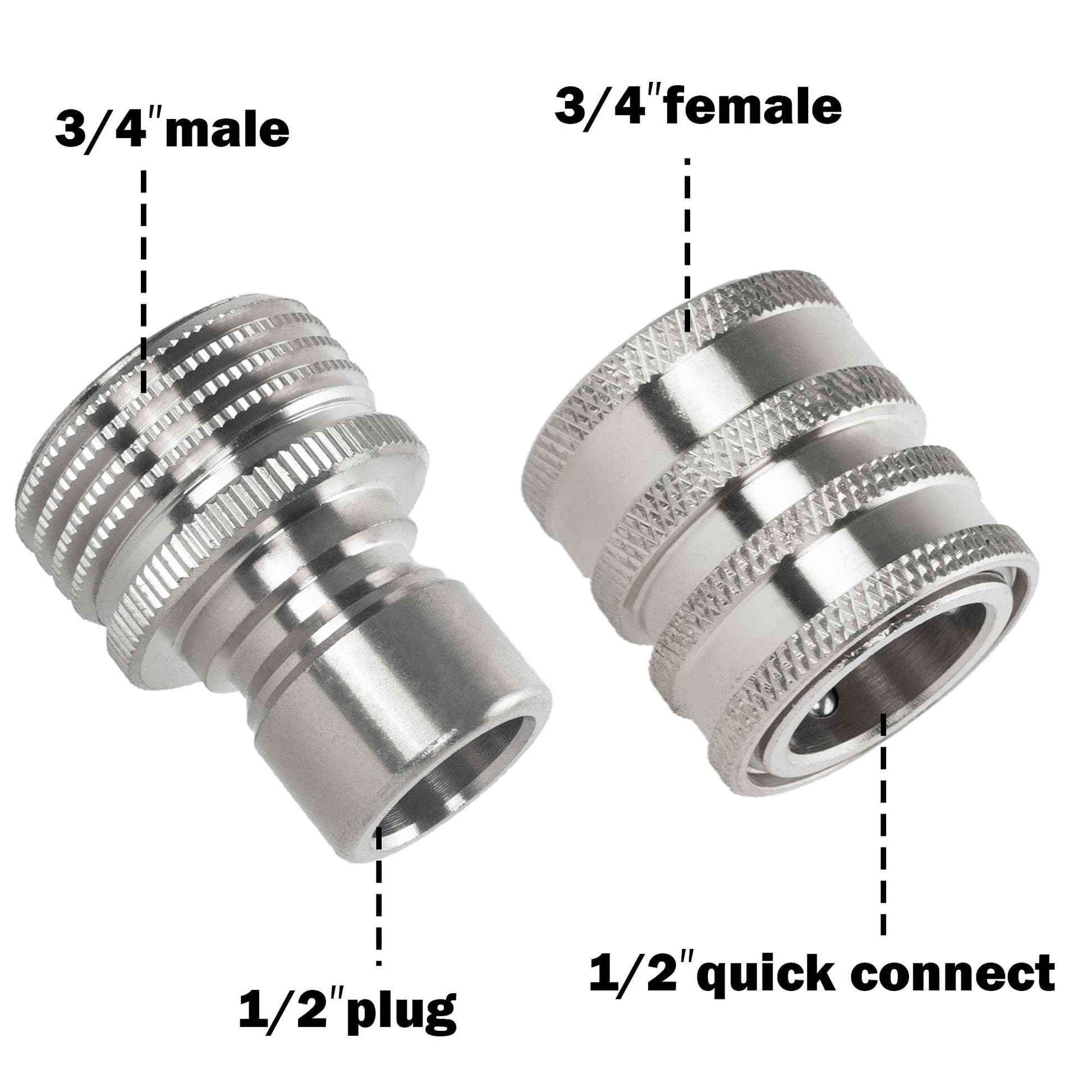 Hourleey Pressure Washer Adapter Set, Stainless Steel Quick Disconnect Kit with M22 Metric Male Thread Quick Connector, M22 Swivel to 3/8'' Quick Connect, 3/4" to Quick Release, 8 Pack