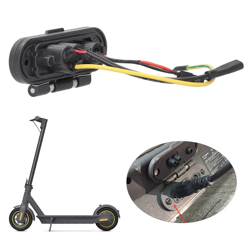Pwshymi Cover Plug Replacement, Electric Scooter Charging Port Assembly PC Charging Port Plug Replacement Part Compatible with 9 MAX G30 Accesorios