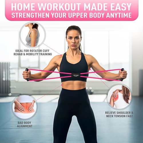 Figure 8 Resistance Bands - Heavy Duty Latex for Strength Training & Full Body Workouts | Ideal for Home Gym
