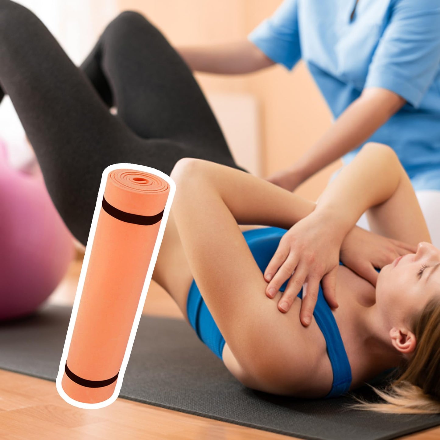 QIEIEI Sports Fitness Mat Exercise Body Building Blanket Nonslip Exercise Pad Gymnastics Mat Fitness Equipment Sports Supplies