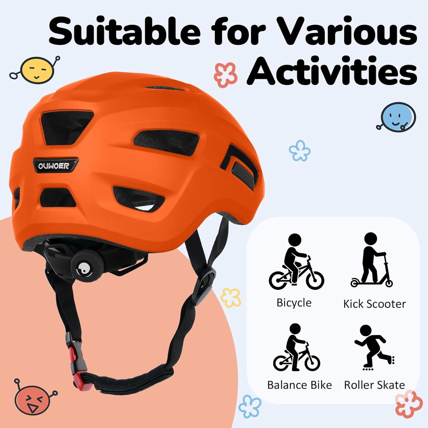 Skiennix Toddler Bike Helmet - Adjustable Multi-Sport Design for Ages Infant to Schoolchild | 2 Sizes Available