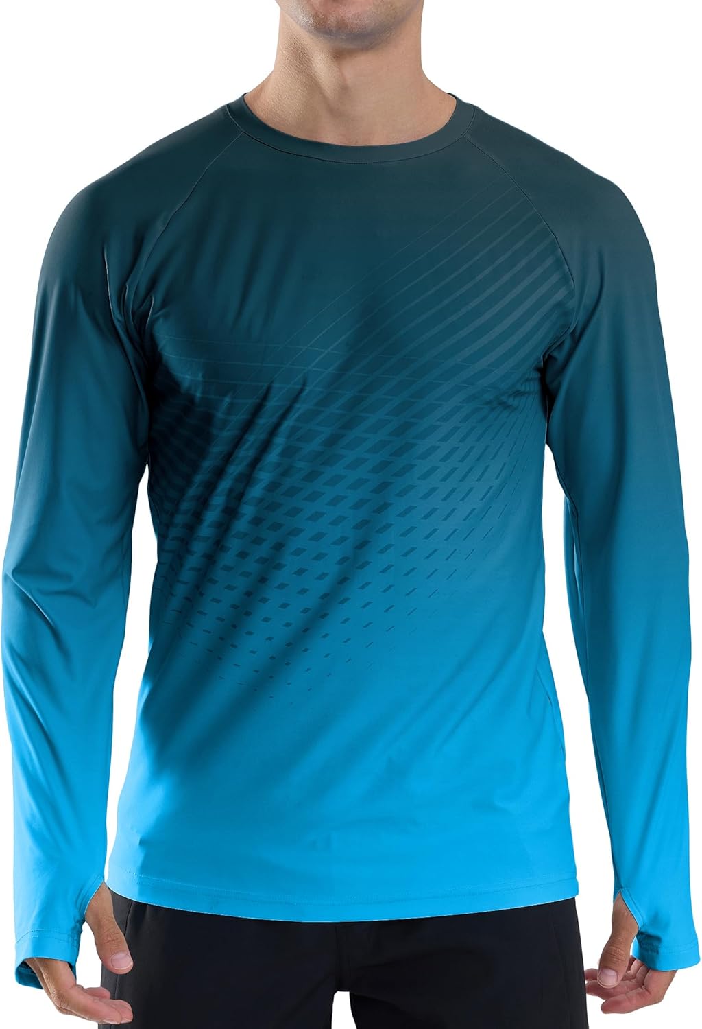 Skiennix Men's UPF 50+ Sun Protection Long Sleeve Rash Guard | Quick-Dry Lightweight Swim Shirt