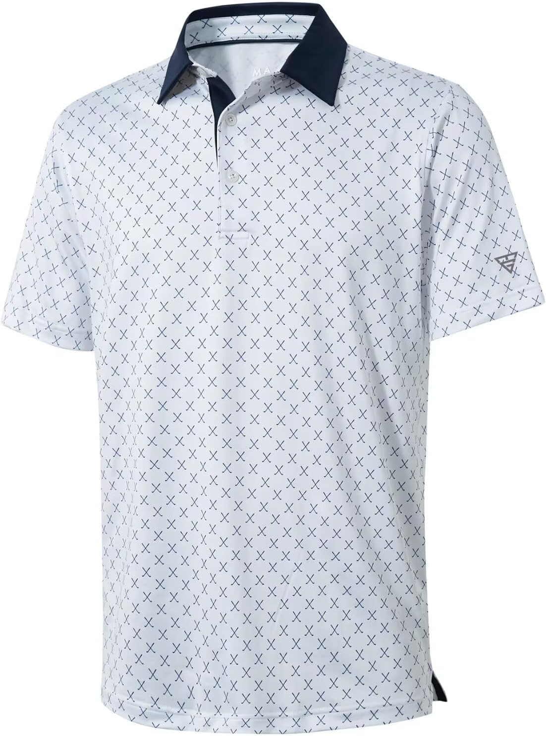 Skiennix Golf Shirt for Men - Moisture-Wicking Dry Fit Short Sleeve Performance Polo | Stylish Print Design