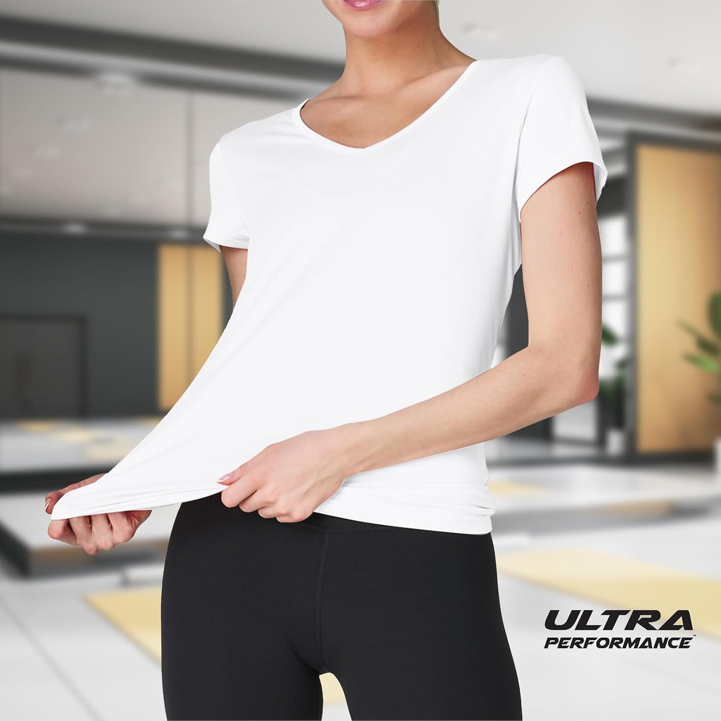 Skiennix Women's V-Neck Activewear T-Shirts - 3 Pack Short Sleeve Workout Tops for Gym & Yoga