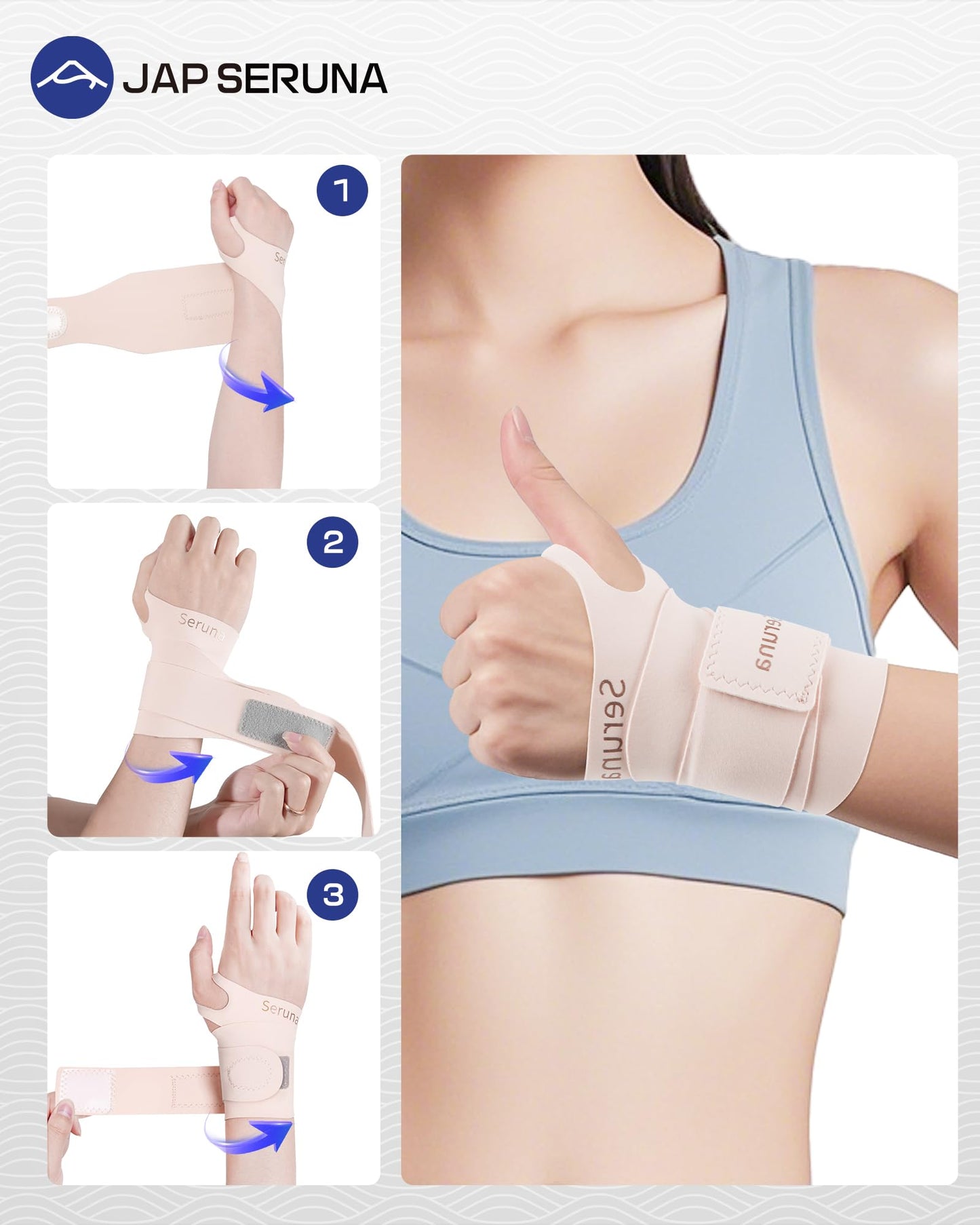PFZ Ultra-Thin Ulnar Wrist Brace with Double Compression Straps - Wrist Support for Carpal Tunnel, Arthritis, Tendonitis, TFCC, Pain Relief (Single)