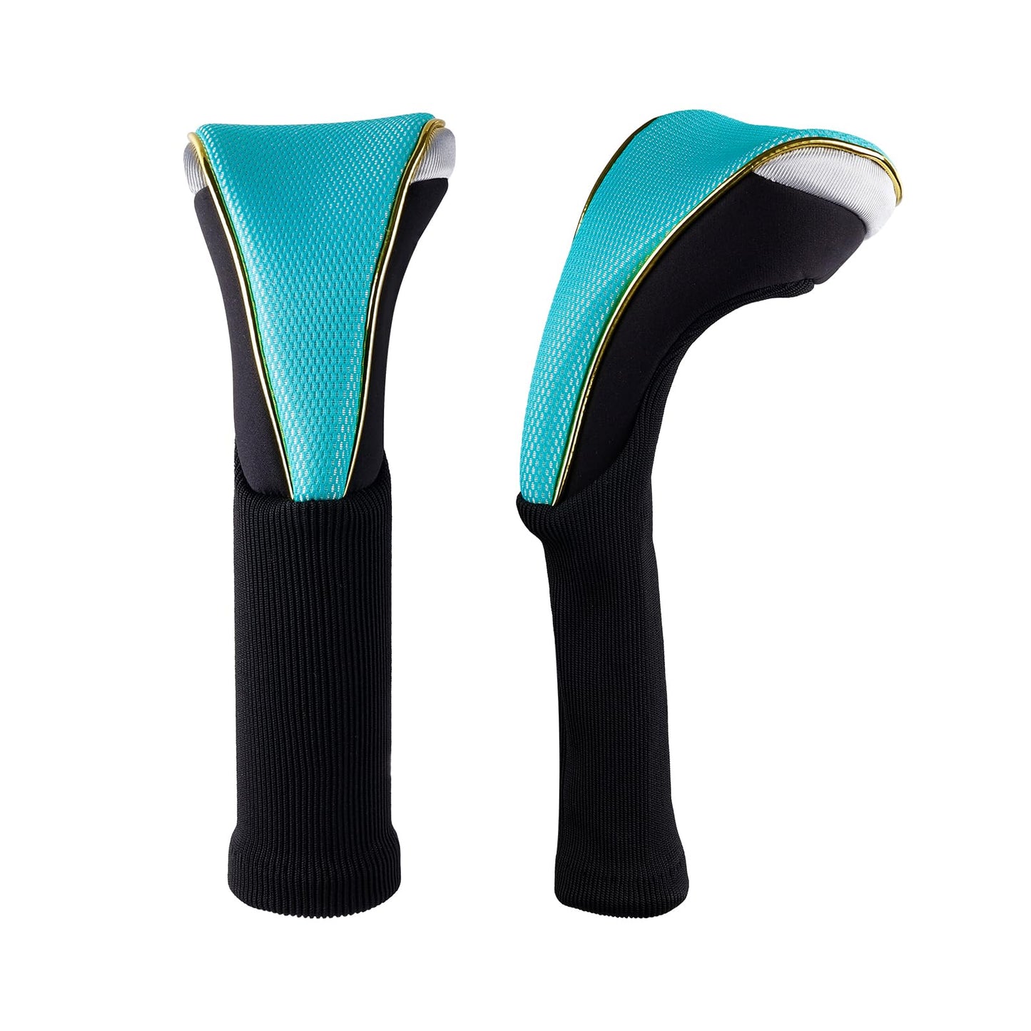 Andux 5Pcs/Set Gold Golf 460cc Driver Fairway Woods Hybrids Club Head Covers MT/ZH15 Light Blue