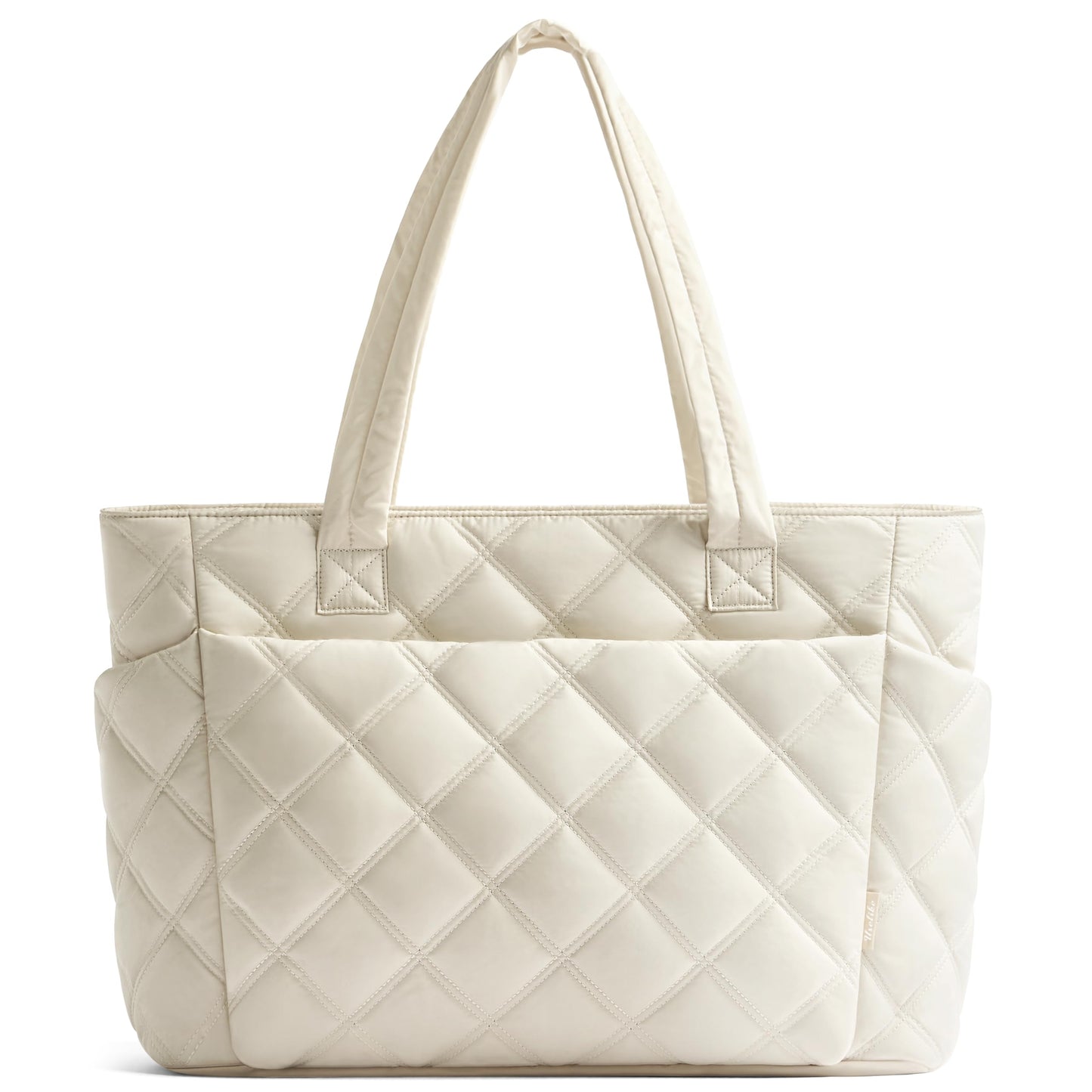 Uselike Tote Bag for Women, Lightweight Puffer Tote Work Bags with Compartments for Travel, Quilted Shoulder Bag with Zipper