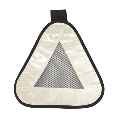 Vincita Reflective Yield Symbol with Velcro Strap - High Visibility for Safety at Night - Safety Reflector for Bike Rack, Backpack, Car Rack - Bicycle Reflective Accessories (White/Black, Large)
