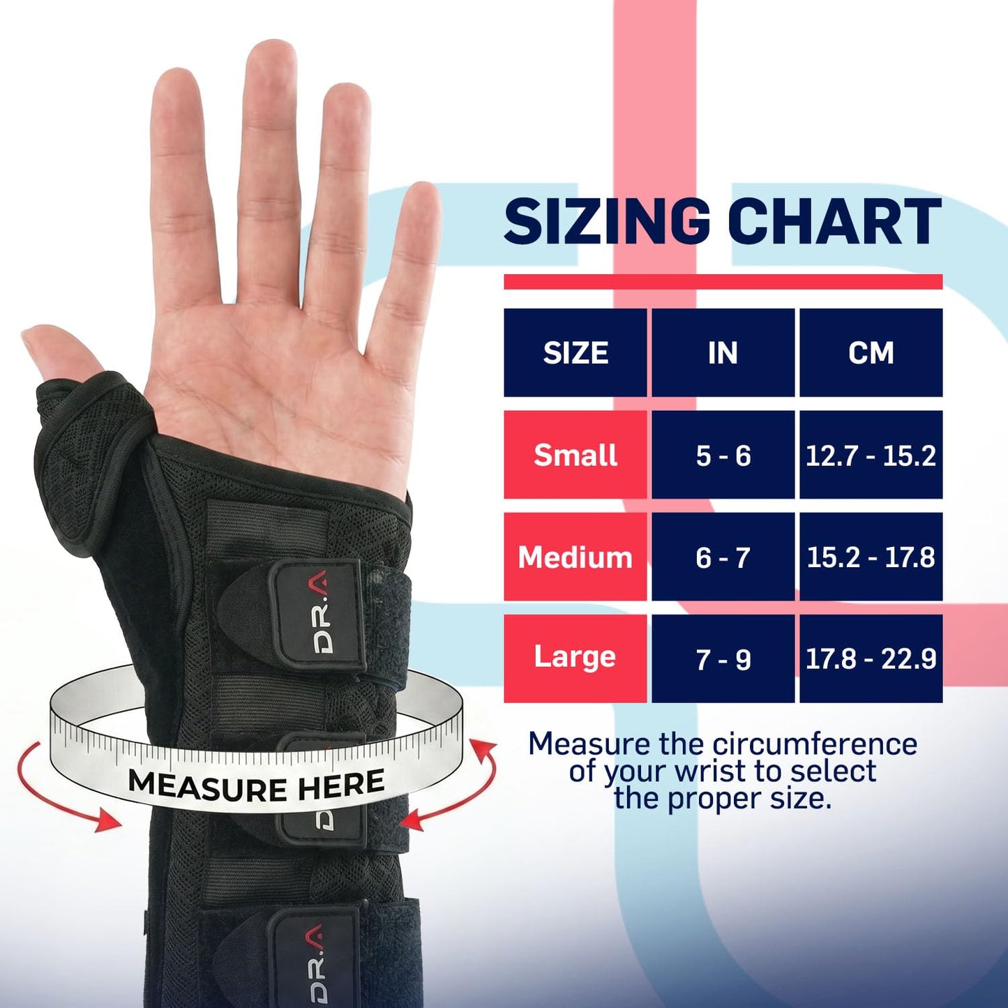 Doctor Developed Carpal Tunnel Wrist Brace Night Support, Thumb Spica Splint Right Hand for De Quervains Tenosynovitis, Tendonitis, Wrist Brace With Thumb Support-Small/Medium-Women & Men, Black