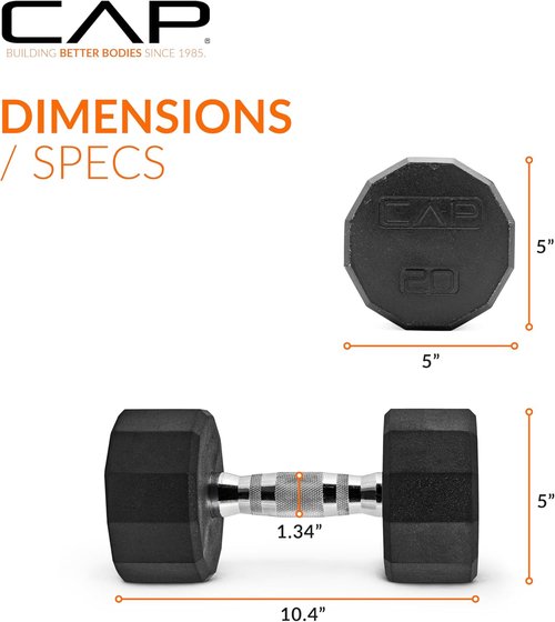 CAP Barbell Coated Dumbbell Weights - Available in Multiple Pairs & Sets for Versatile Workouts
