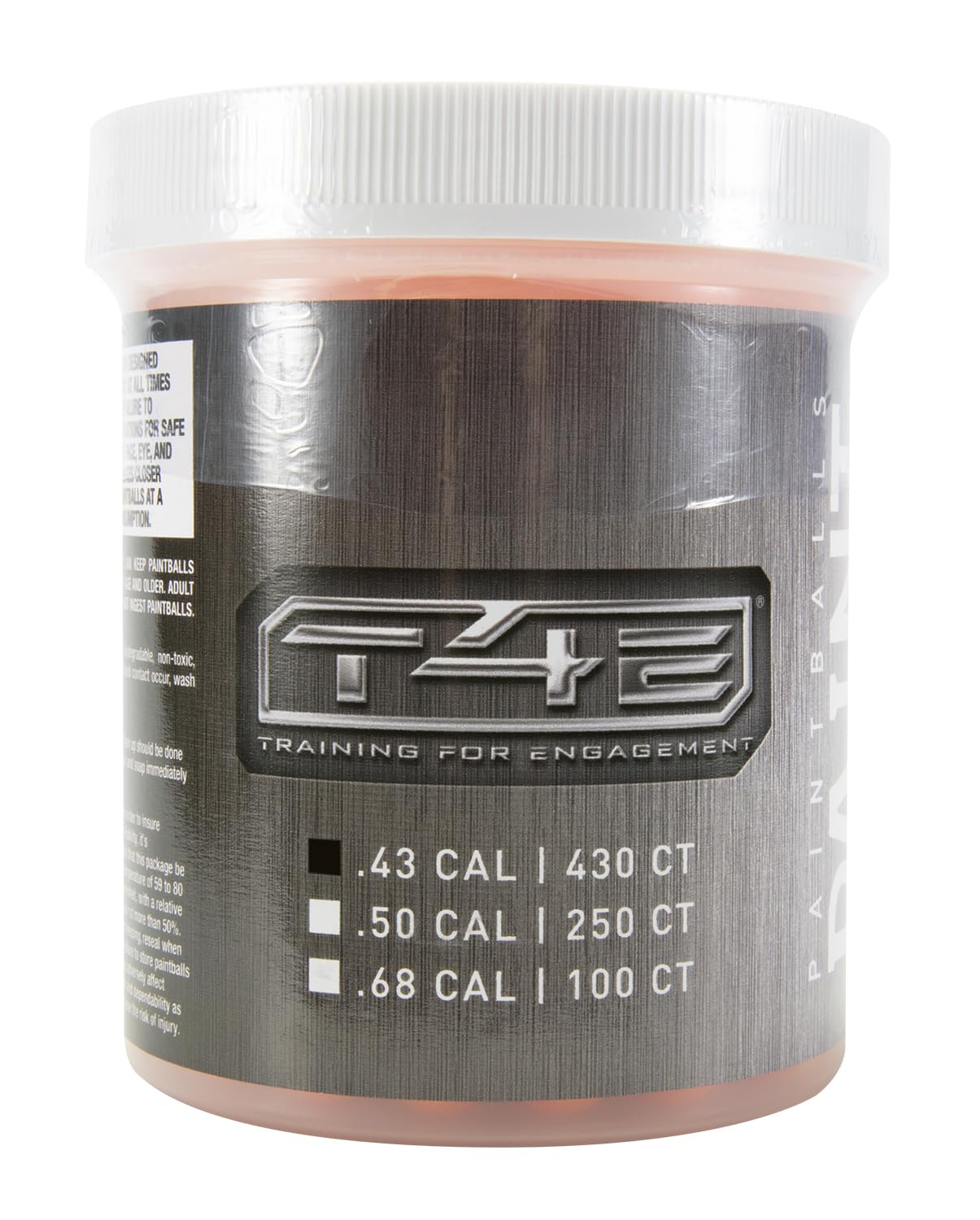 T4E Premium Paintballs for Paintball Guns, Orange, 43 Caliber, 430 Count