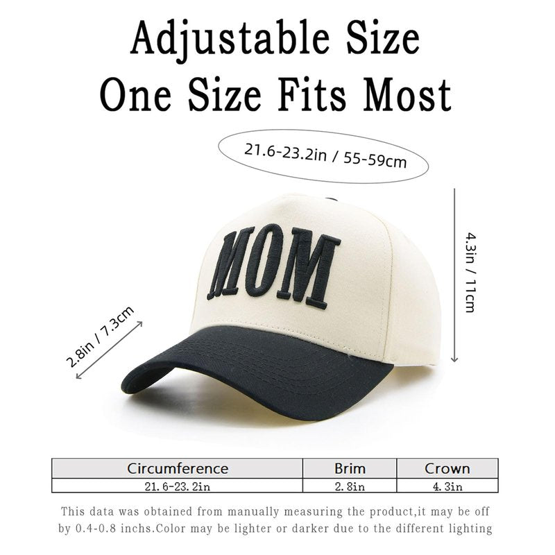 YQZUWUXE Womens Mom Trucker Hat, Vintage Snapback Mama Baseball Cap, Trendy New Mom Gifts 2026 Mothers Day Outfits for Mommin Black