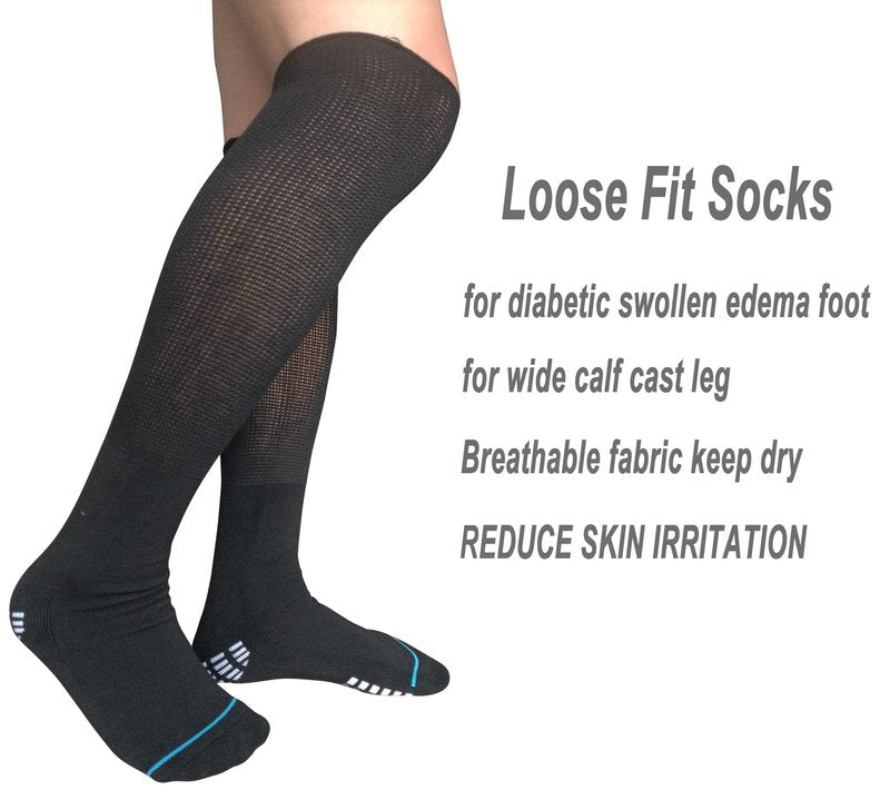 LORVVDE 2 Pairs Replacement Sock Liner for Orthopedic Cast Walking boot Air Cam Walkers, Under Air Cast Brace Surgical Broken Leg Toe Fracture boots
