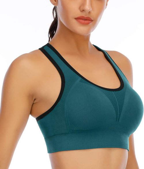 IUGA High Impact Sports Bra - Seamless Padded Racerback Yoga Bra for Women | Comfortable Activewear
