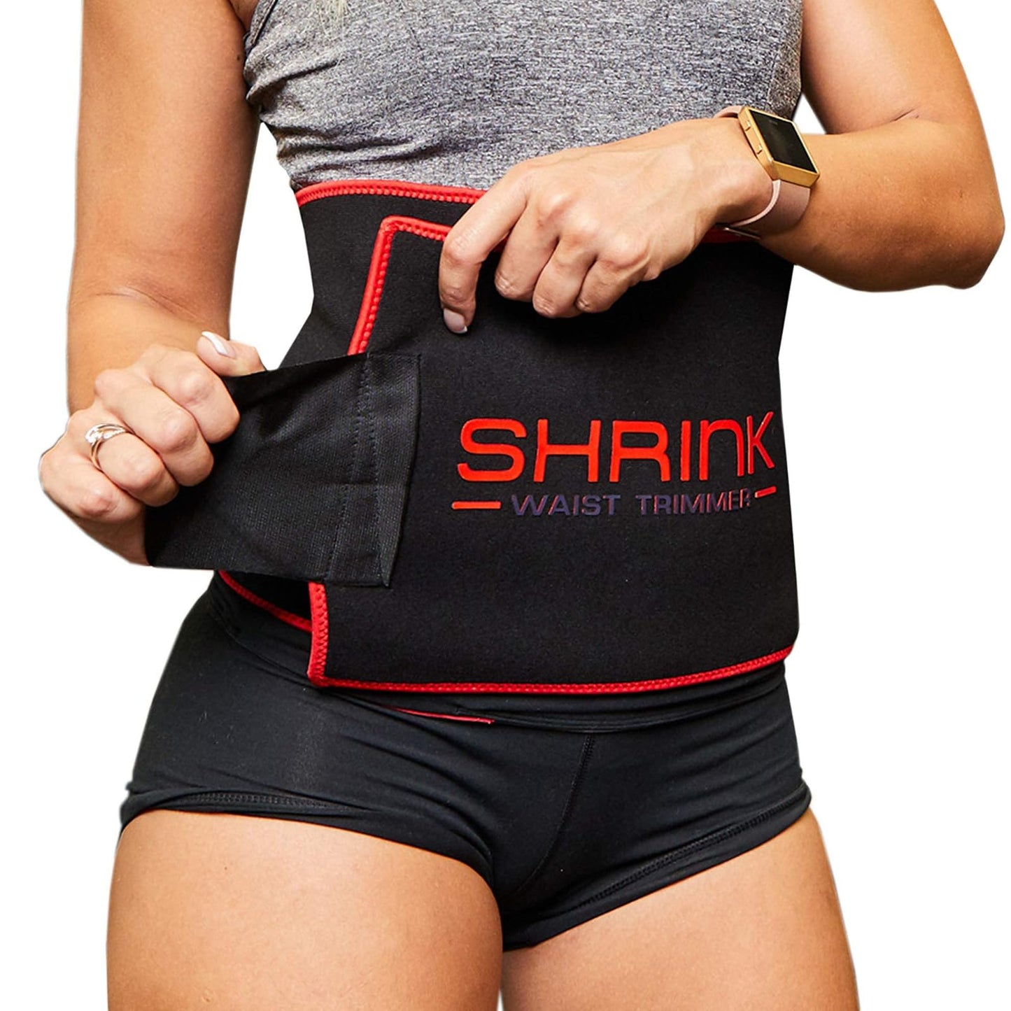 shrink Waist Trimmer - Sweat Band Waist Trainer for Women and Men; Workout Equipment for Home Workout and Gym Exercise; Waist Wrap Hourglass Body Shaper Black