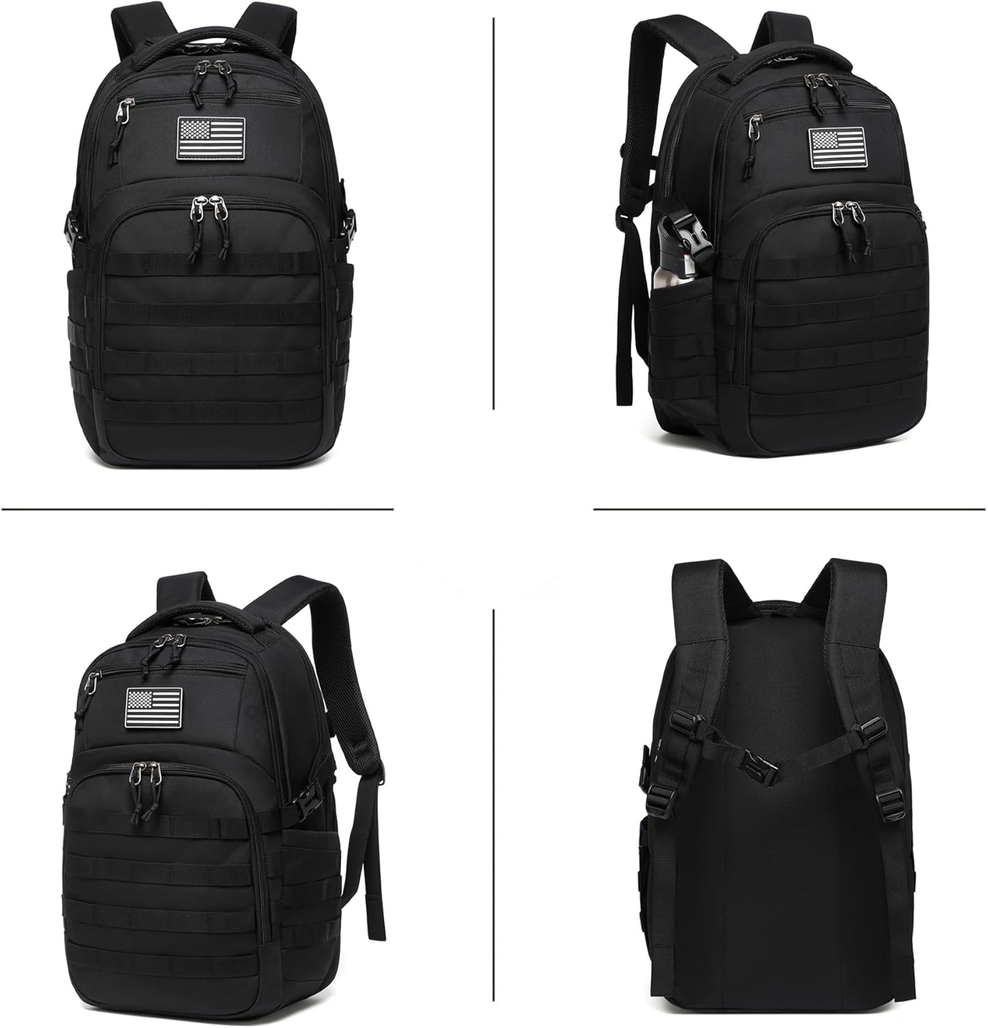 Wotony Tactical Backpack - Compact Military Assault Bag for Men | Black Color