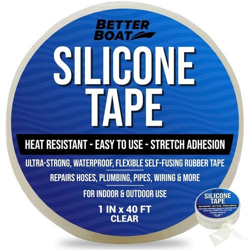Better Boat Waterproof Self Fusing Silicone Tape - Leak Repair for Hoses & Pipes, 1 in x 40 ft