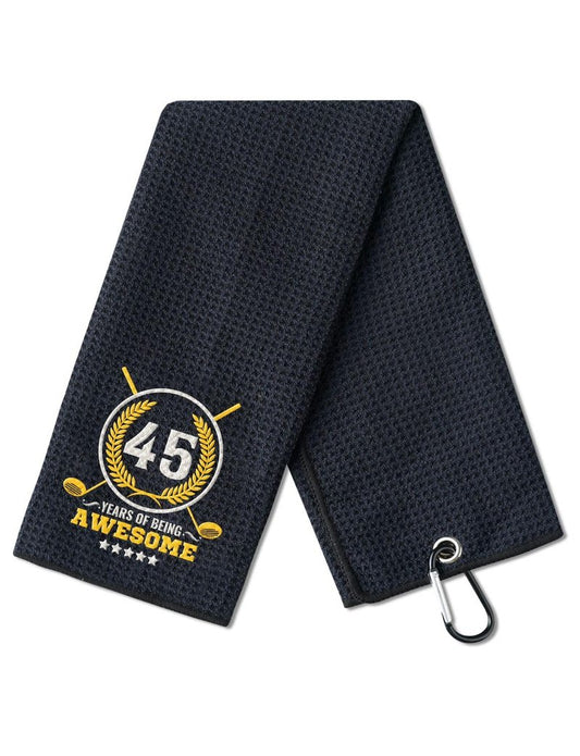 CybGene 45th Birthday Gifts Golf for Men Golfer, Funny Golf Towels for Golf Lovers, Husband, Perfect for Dad, Boss, Grandpa for Birthday