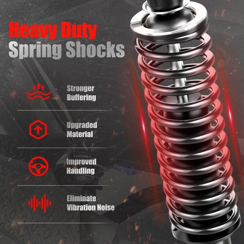 LEAPGOMAX EZGO TXT Golf Cart Shocks Front or Rear with Heavy Duty Coil Springs for EZGO TXT/Medalist 1994+ G&E Golf Carts OEM# 70928-G01 76418-G01