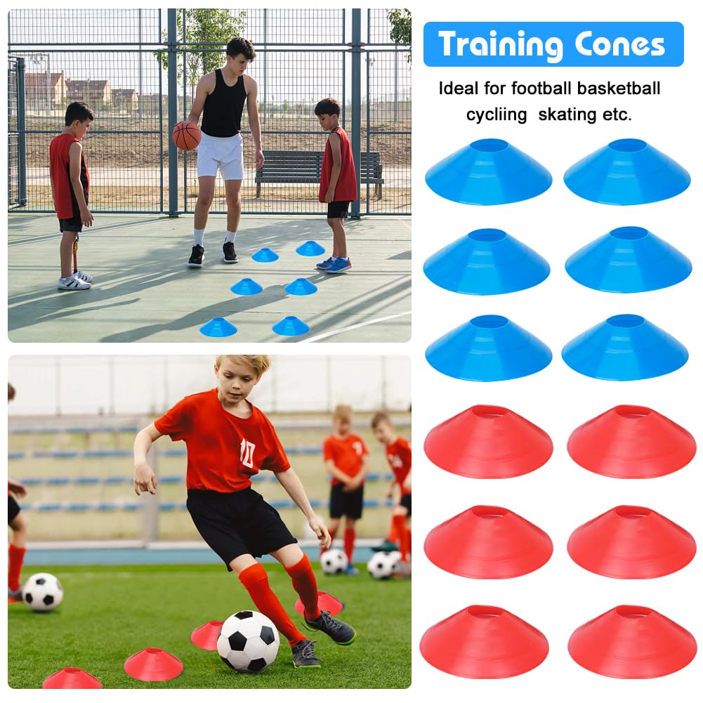 YGORTECH Soccer Training Equipment Set - 20FT Agility Ladder, 12 Soccer Cones, Kick Trainer, Speed and Agility Training Equipment for Indoor/Outdoor Practice Blue Ladder