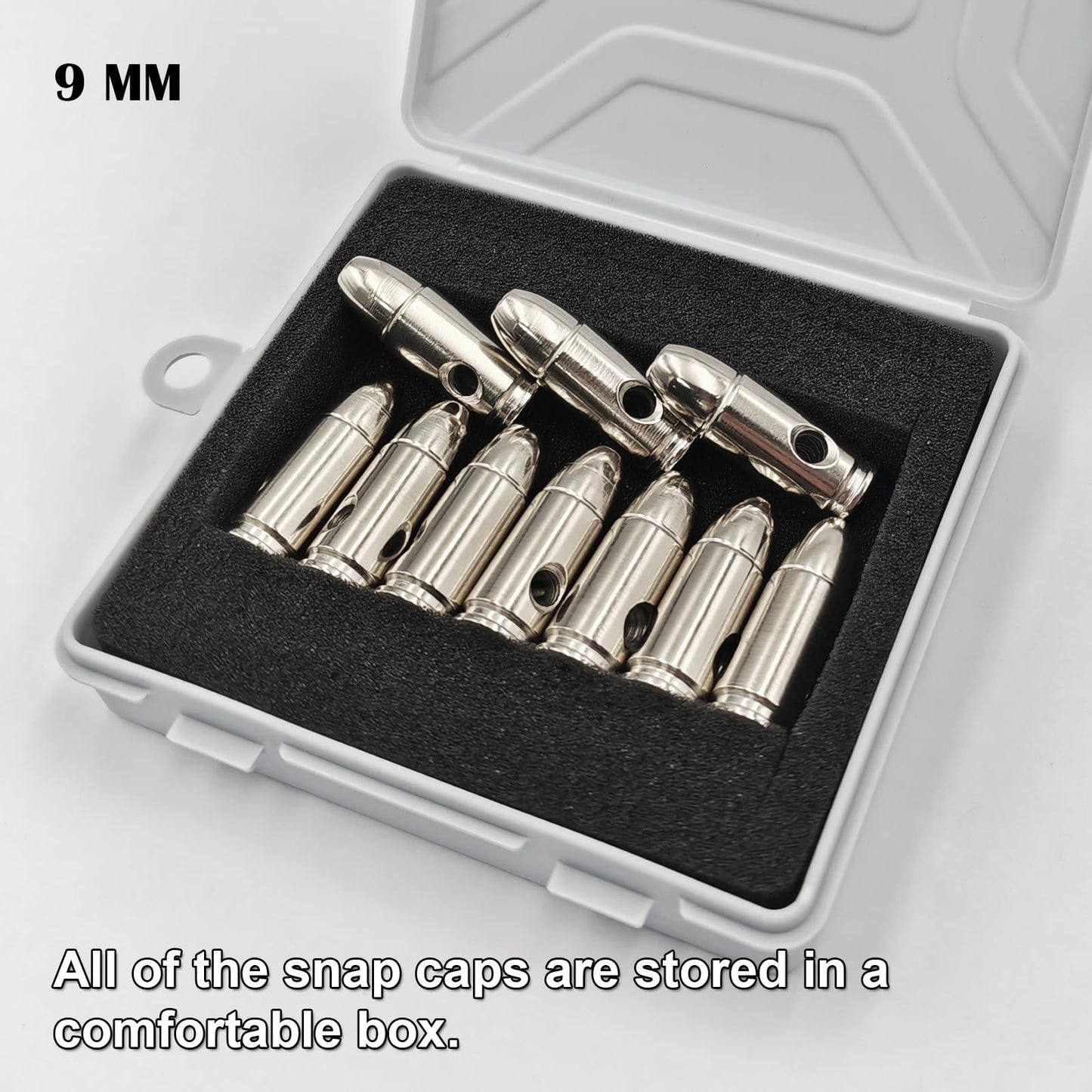 Angeebin Training Snap Caps for Dry Fire Training Dummy Rounds Practice Safe Loading Firing (9MM-10pcs)