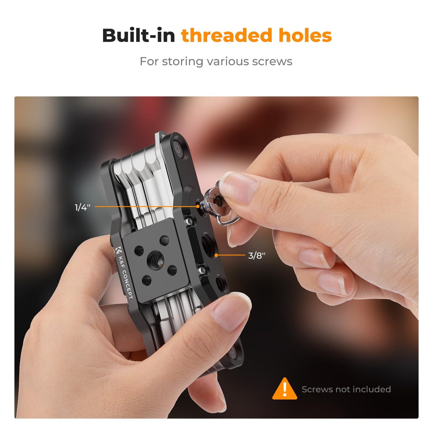 K&F CONCEPT Folding Hex Key Set with Screwdrivers, Portable Screwdriver Set Folding Allen Wrench Set for Assembly of Photographic Equipment Repair of Bicycles.