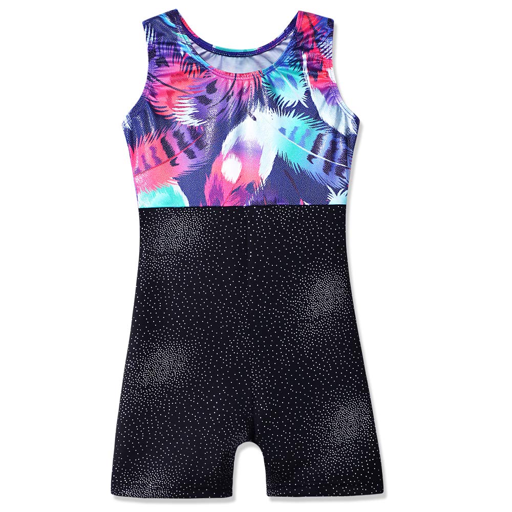 HOZIY Gymnastics Biketards for Girls 4t 5t Leotards With Shorts for Toddlers Kids