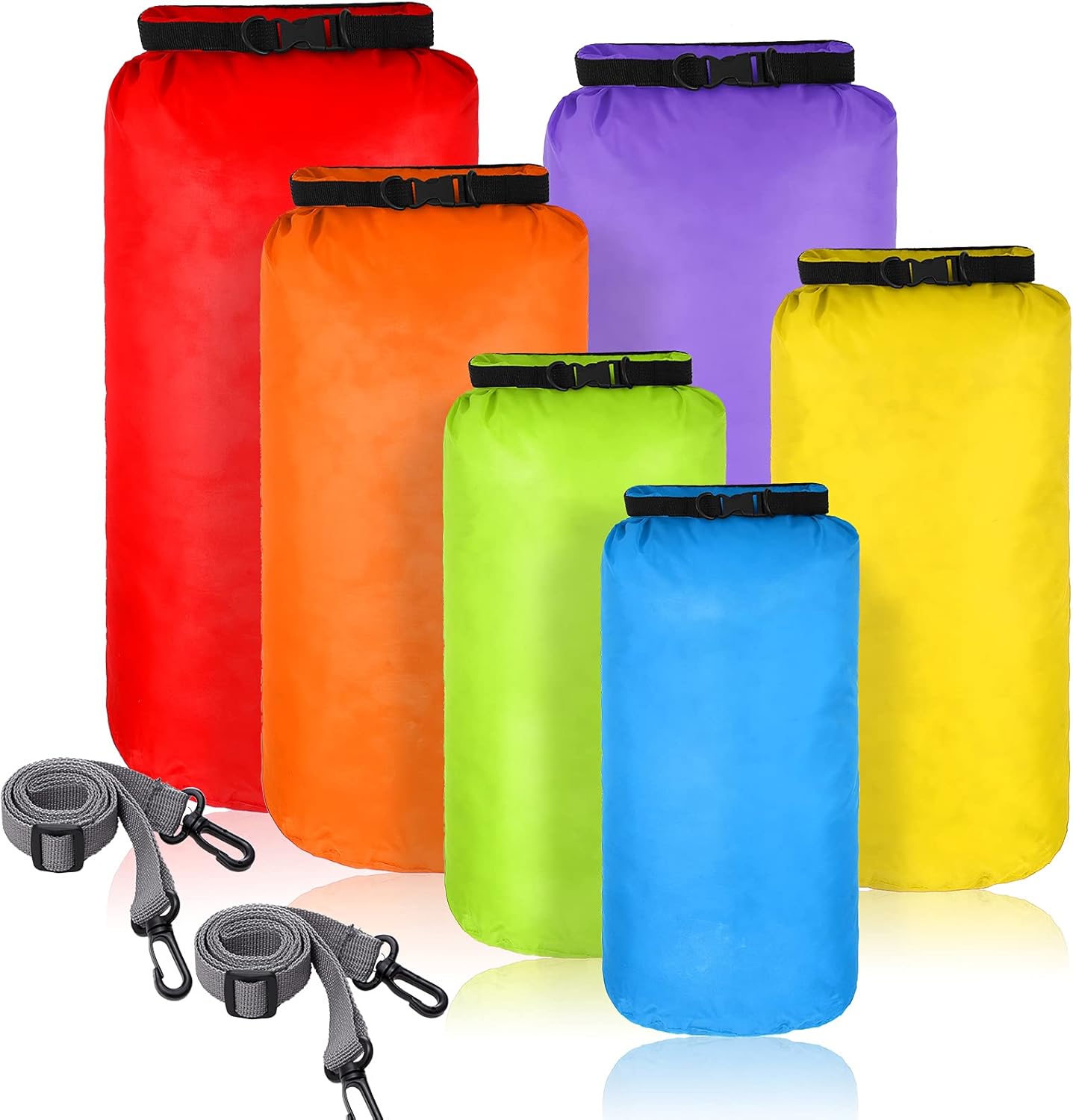 Shappy Waterproof Dry Bag Set - 6 Pcs Ultralight Stuff Sacks for Camping, Kayaking & Hiking | 20/15/10/8/5/3L