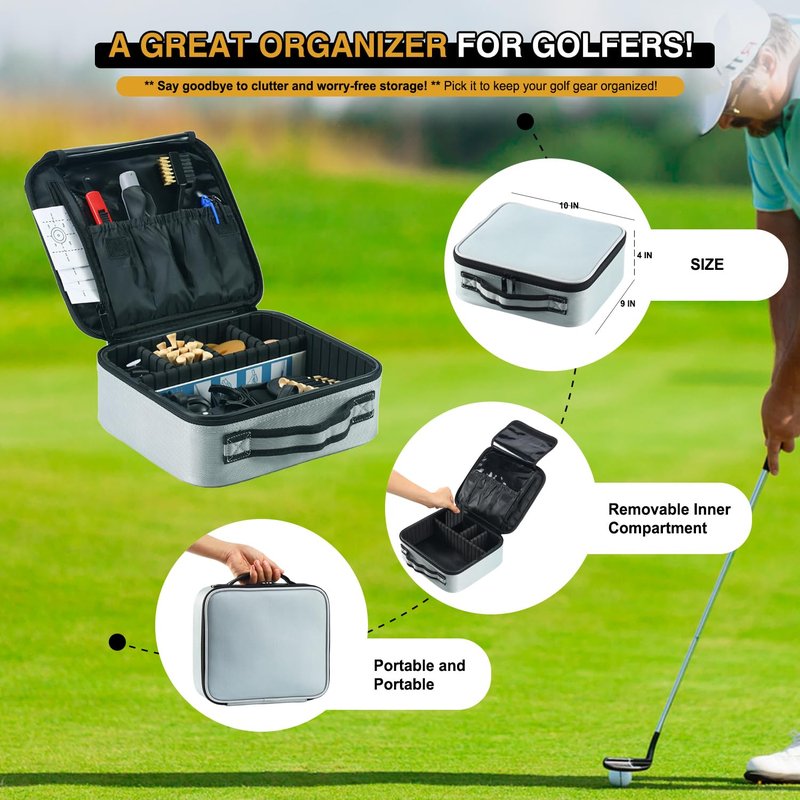 AEORUM Golf Accessories Kit, Golf Gifts for Men & Women, Golf Essentials Tools, 69-Piece Golf Stuff Gear with Oxford Bag, Golf Tees, Golf Club Regripping Kit, Divot Repair Tool,Golf Club Brush