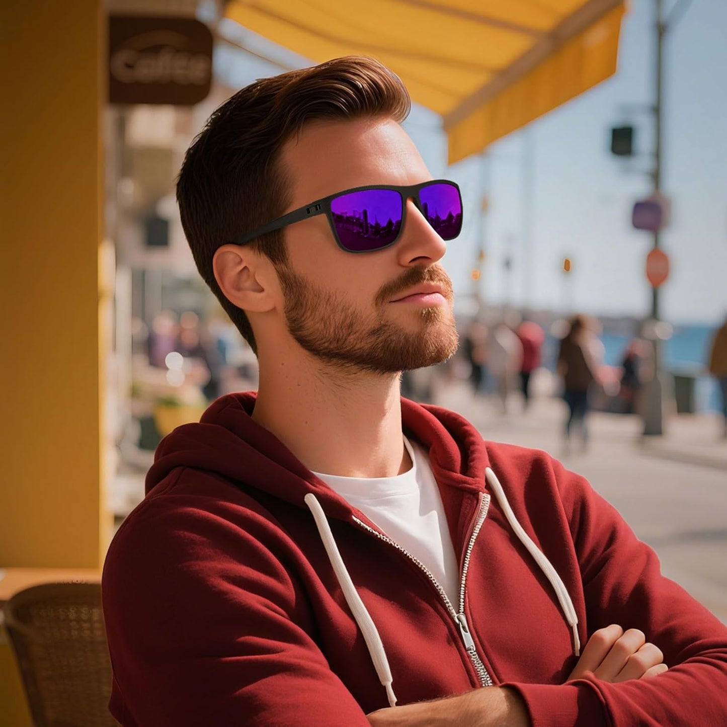 STORYCOAST Polarized Sunglasses - Classic Square Design for Men & Women | UV Protection for Sports & Outdoor Activities