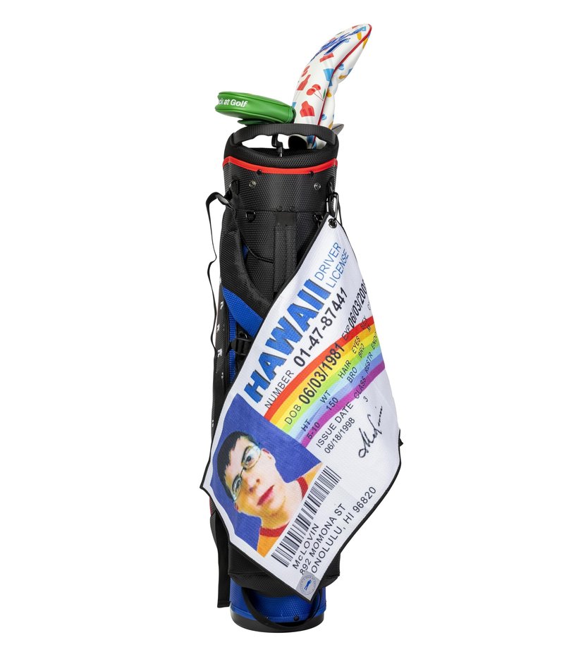 U Suck at Golf Funny Golf Towel for Bag - Super Absorbent Microfiber, Quick-Dry, Waffle Texture & Unique Design Prints to Stand Out on Golf Course | McLovin Towel - 25" x 15"
