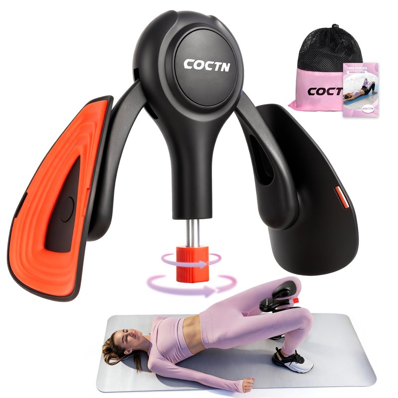Thigh Trainer for Women, 15-70LB Adjustable Resistance Inner Thigh Exerciser for Pelvic Floor Muscle Repair, Thigh Workout Kegel Exercise Equipment for Shaping, Yoga & Weight Loss at Home Gym -Black