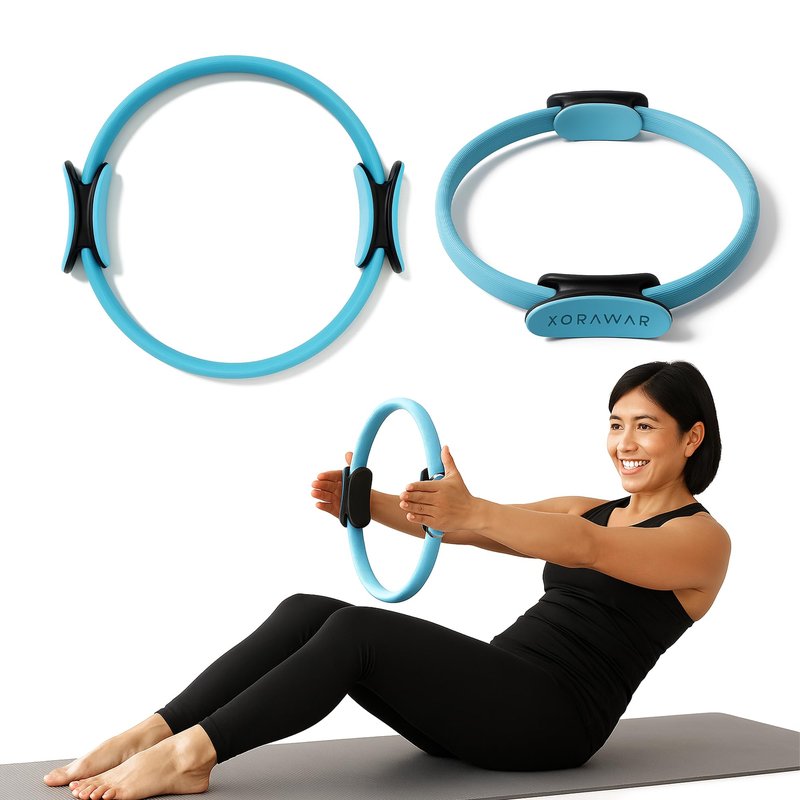 XORAWAR Pilates Set | At Home Pilates kit | Pilates Workout Sets for Women | Pilates Resistance Bands, Pilates Circle, Yoga Essentials, Yoga Towels, Pilates Towel mat, Stretch Bands for Exercise