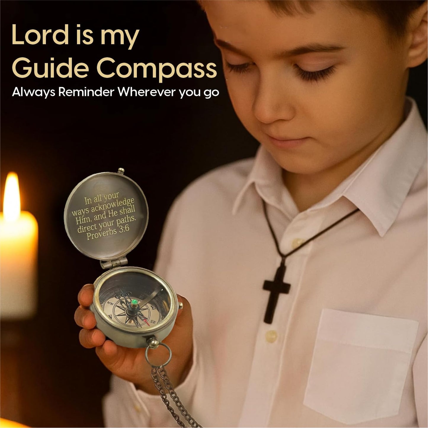Baptism Gift for Teen Boys | Christian Inspirational Keepsake | Catholic Religious Gift for Son, Godson, Grandson | Confirmation & First Communion Gift